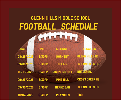 GHMS Football Schedule